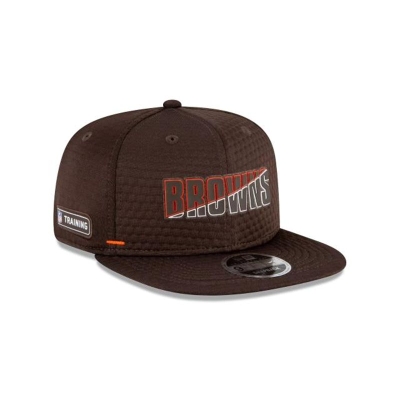 Cleveland Browns Gorra | New Era NFL Official Summer Sideline 9fifty Snapback Cap Mexico - Marrom